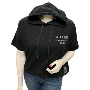 Black Atelier Paris Hoodie Size L